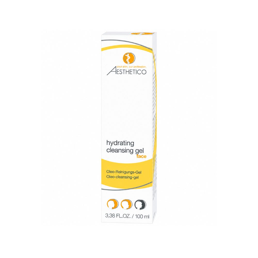 Aesthetico hydrating cleansing gel 100ml - Oleo-Reinigungsgel für die trockene, reife Haut. Verpackung.