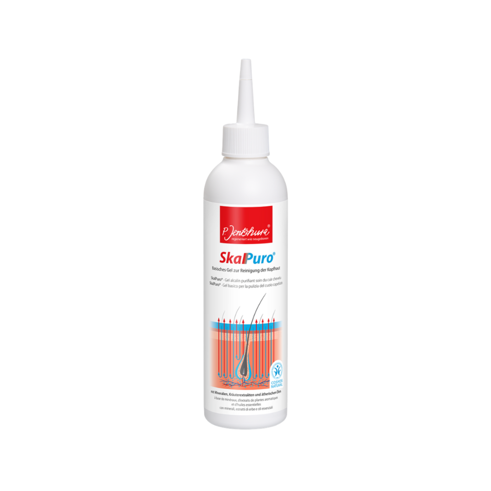 P. Jentschura SkalPuro Basisches Gel zur Reinigung der Kopfhaut 250ml Flasche mit Applikator