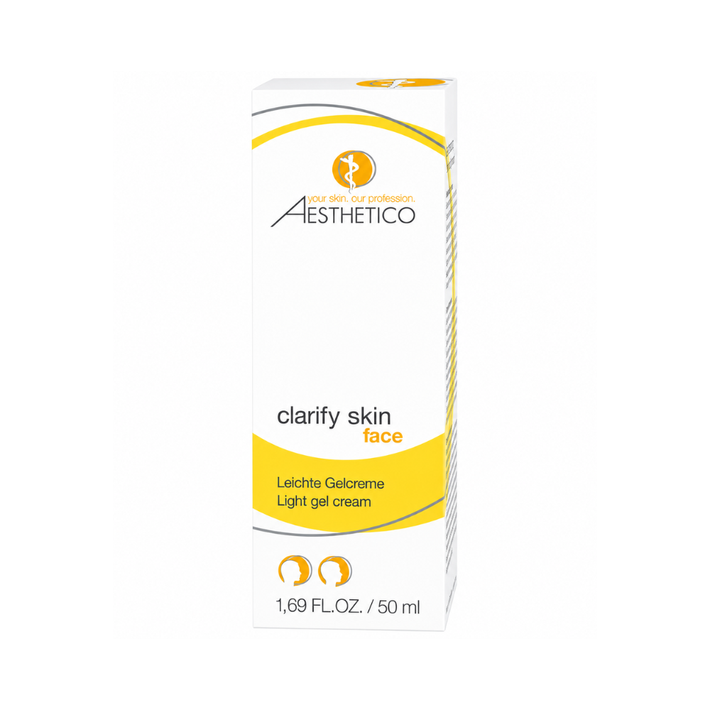 AESTHETICO clarify Gelcreme 50ml - Leichte Gelcreme, Verpackung
