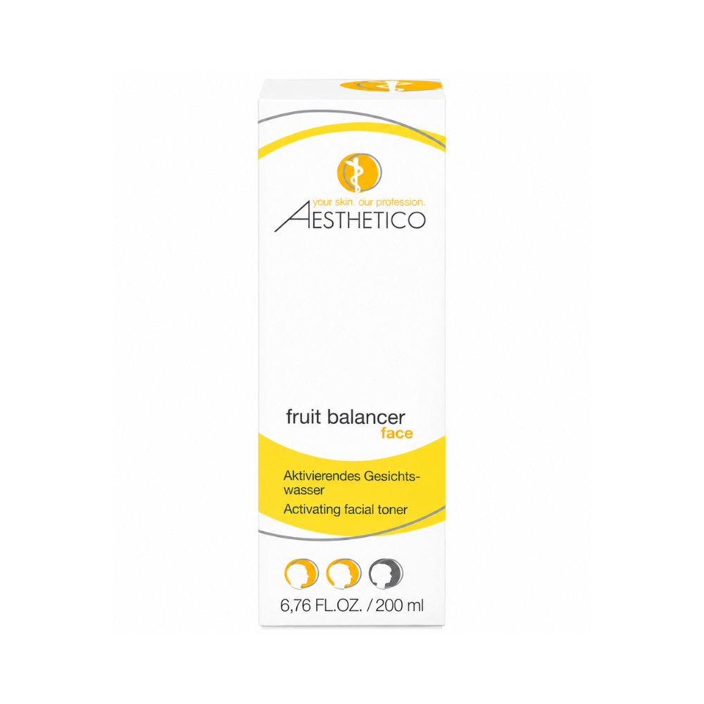 AESTHETICO fruit balancer 200ml - Aktivierendes Gesichtswasser mit Fruchtsäuren, Verpackung