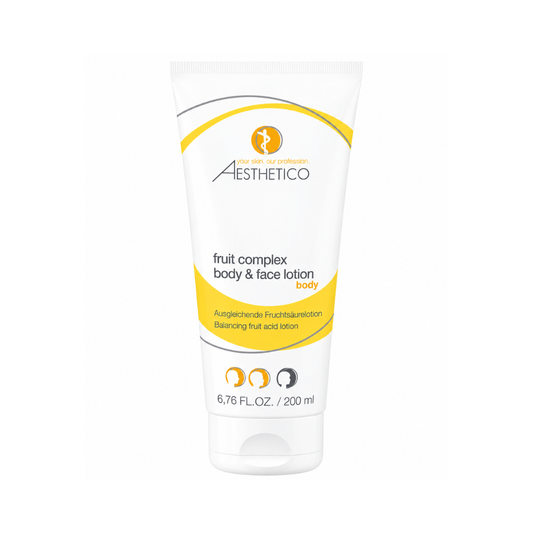Aesthetico fruit complex body & face Lotion 200ml - Fruchtsäurelotion für Gesicht und Körper, Tube