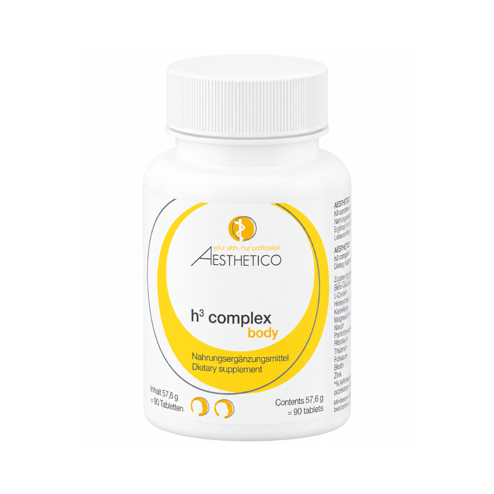 Aesthetico h3 complex Tabletten 90 St. - Für Haut, Haare und Nägel, Dose mit Schraubverschluss