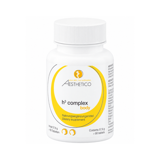 Aesthetico h3 complex Tabletten 90 St. - Für Haut, Haare und Nägel, Dose mit Schraubverschluss