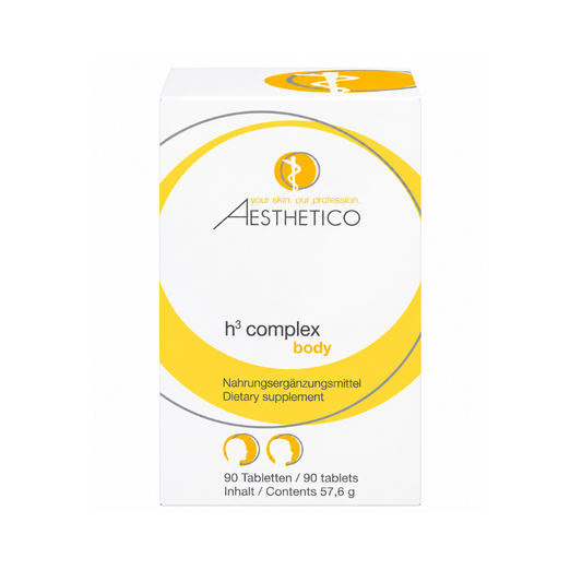 Aesthetico h3 complex Tabletten 90 St. - Für Haut, Haare und Nägel, Verpackung