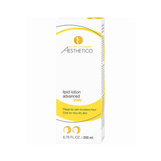 esthetico lipid lotion advanced 200ml - Reichhaltige Körperlotion für sehr trockene Haut, Verpackung.