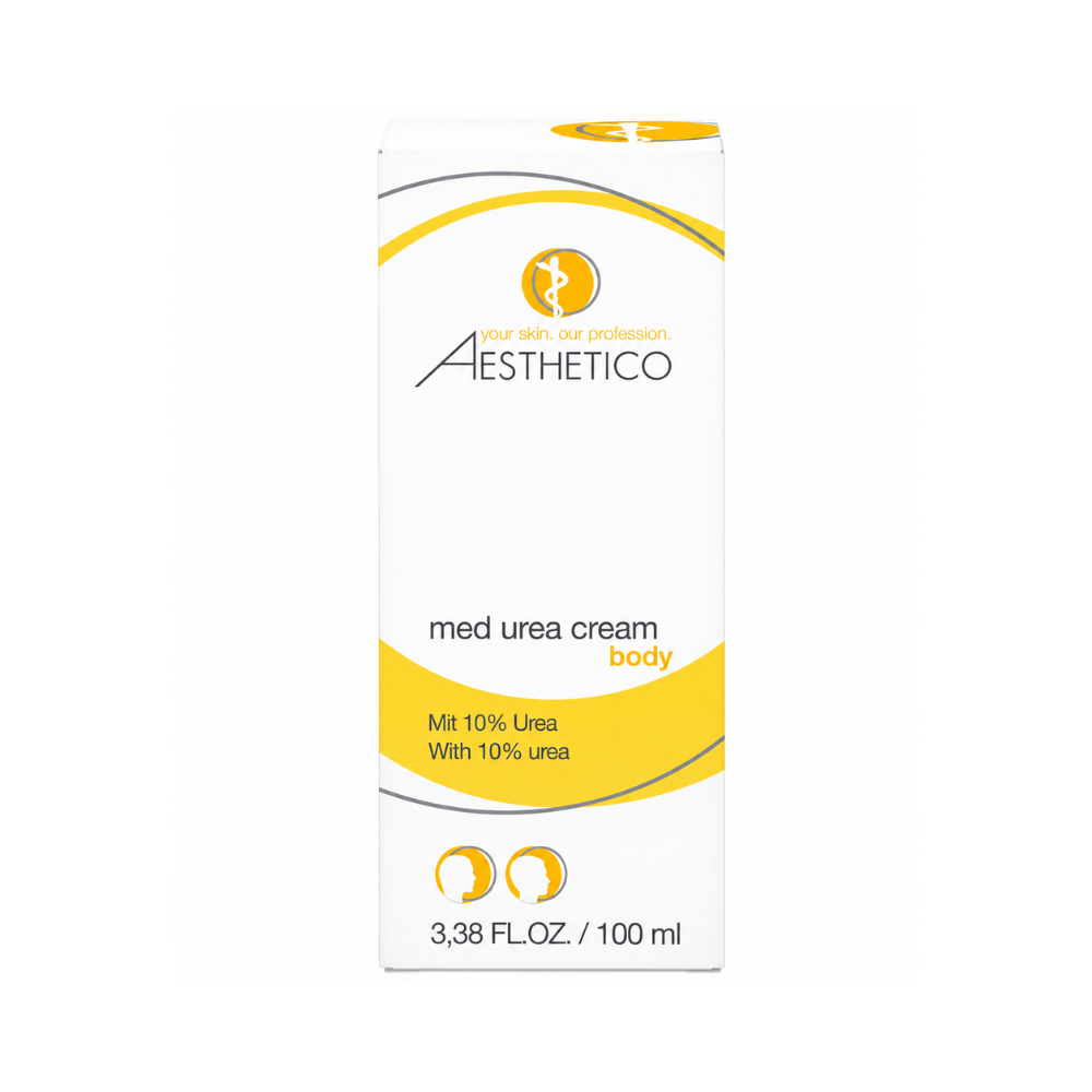 Aesthetico med Urea Cream 10% Urea 100ml - Creme für trockene Haut, Verpackung.