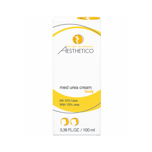 Aesthetico med Urea Cream 10% Urea 100ml - Creme für trockene Haut, Verpackung.