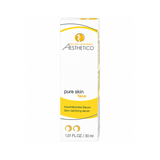 Aesthetico pure skin 30ml - Hautklärend mit AHA & Niacinamid. Verpackung