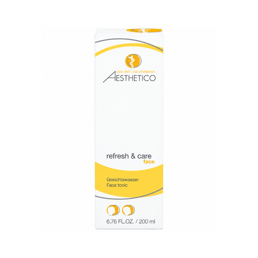 AESTHETICO refresh & care Gesichts-Tonic – Beruhigendes Gesichtswasser für alle Hauttypen. Verpackung