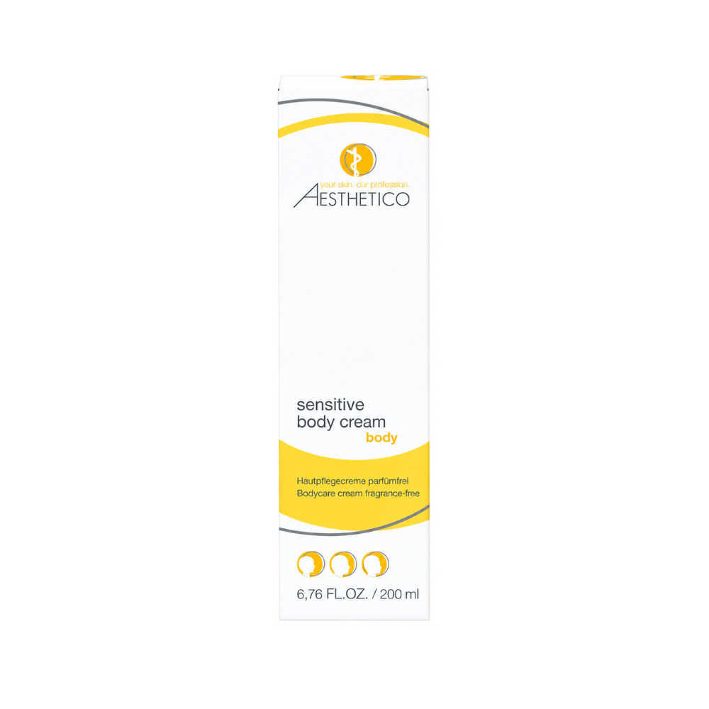 Aesthetico sensitive body cream 200ml Parfumfreie Körpercreme Verpackung