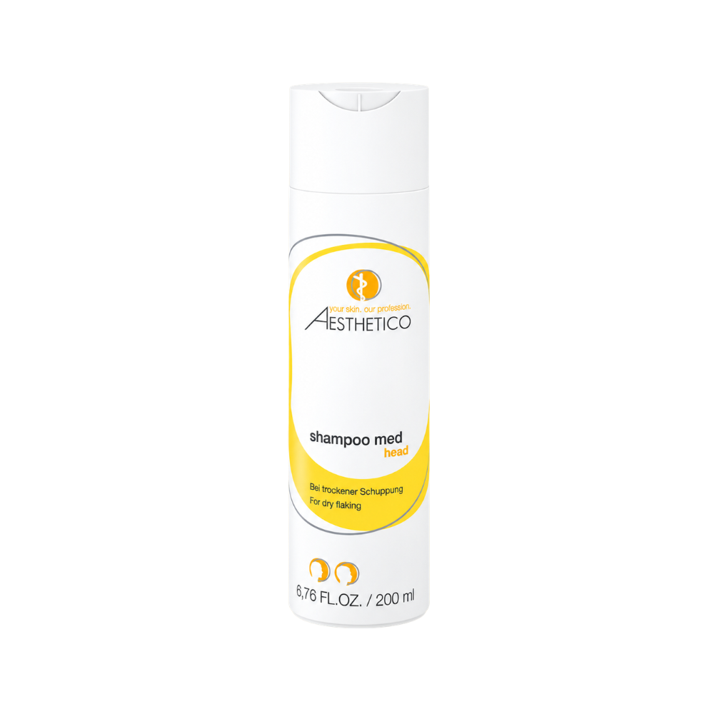 Aesthetico shampoo med 200ml - Shampoo bei trockener, schuppiger Kopfhaut. Flasche mit Druckverschluss
