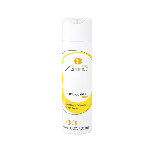 Aesthetico shampoo med 200ml - Shampoo bei trockener, schuppiger Kopfhaut. Flasche mit Druckverschluss
