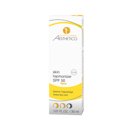Aesthetico skin harmonizer SPF 50 - 30ml - Getönte Tagespflege Verpackung
