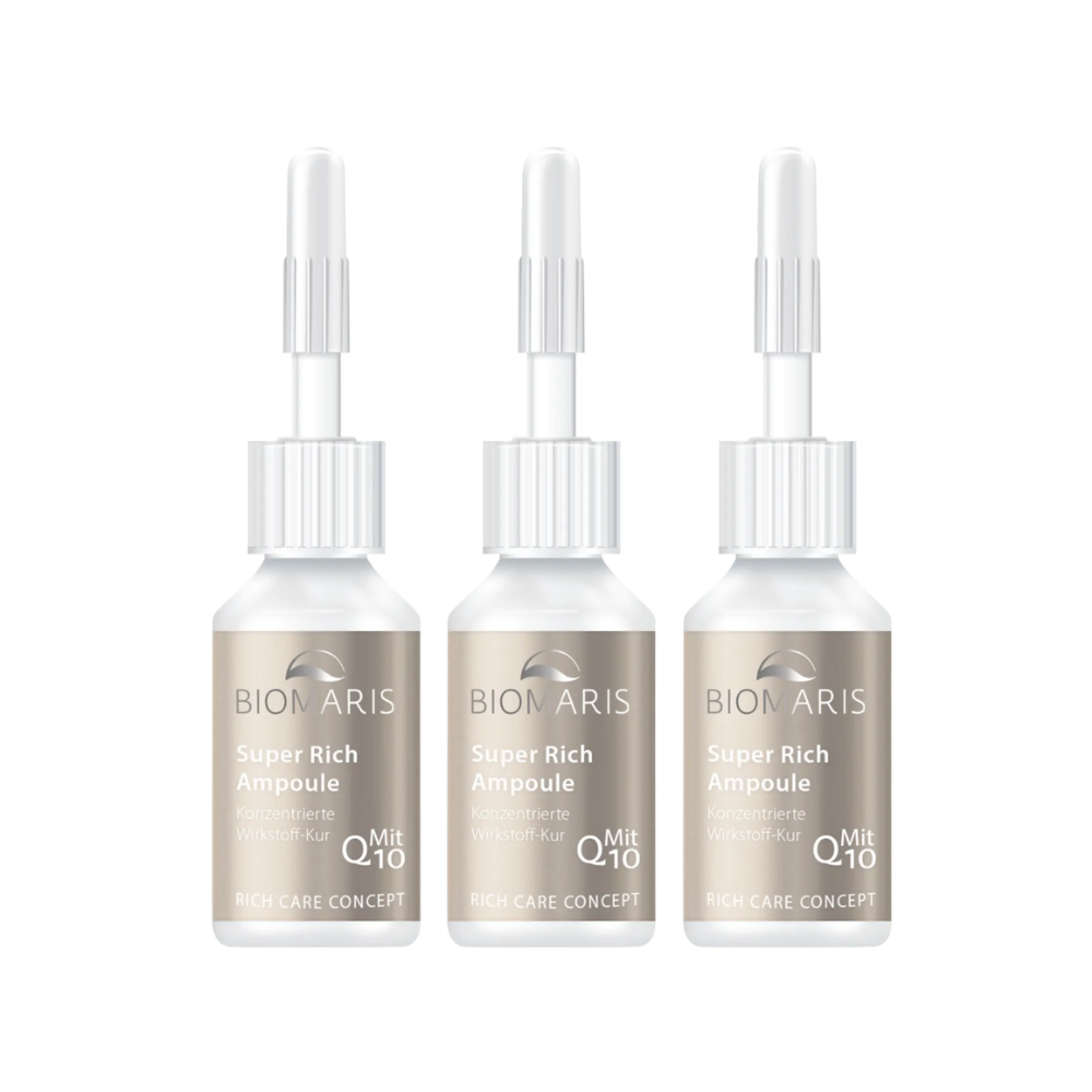 Biomaris Super Rich Q10 Ampullen 3x10ml – Intensive Wirkstoffampullen mit Coenzym Q10 & Hyaluron
