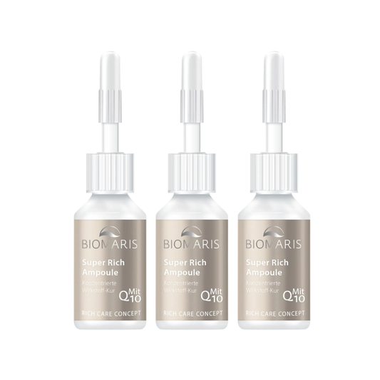 Biomaris Super Rich Q10 Ampullen 3x10ml – Intensive Wirkstoffampullen mit Coenzym Q10 & Hyaluron
