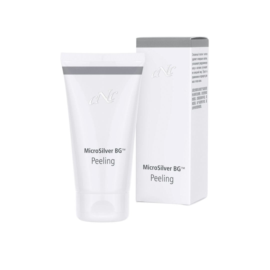 CNC Cosmetic MicroSilver Peeling BG Gel 50ml - Sanftes Peeling mit Enzymen  Tube und Verpackung