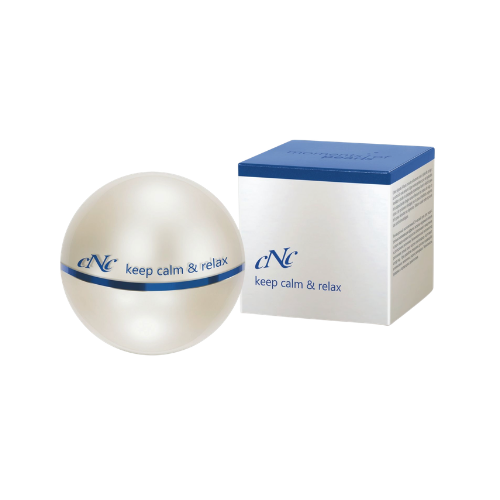 CNC Cosmetic moments of pearls keep calm & relax 50ml Tiegel und Verpackung