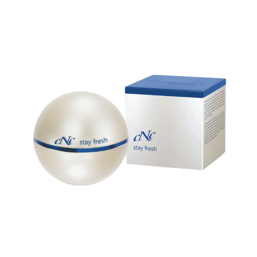 CNC Cosmetic moments of pearls stay fresh 24h-Creme 50ml Tiegel und Verpackung