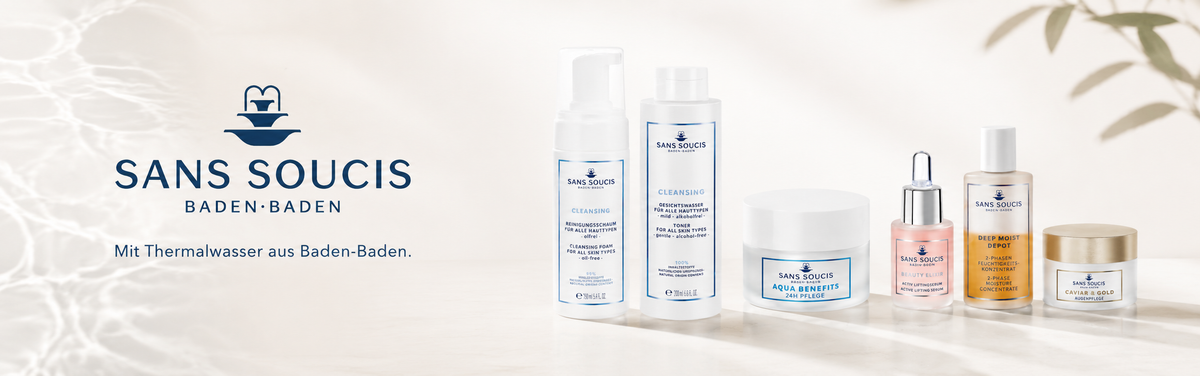 Sans Soucis Kosmetik mit Thermalwasser aus Baden-Baden - Kollektionsbanner
