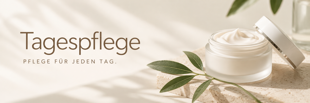 KD-Kosmetik - Feuchtigkeit spendende und schützende Tagespflege, getönte Tagescremes, Tagescremes mit LSF für deine Haut - Banner