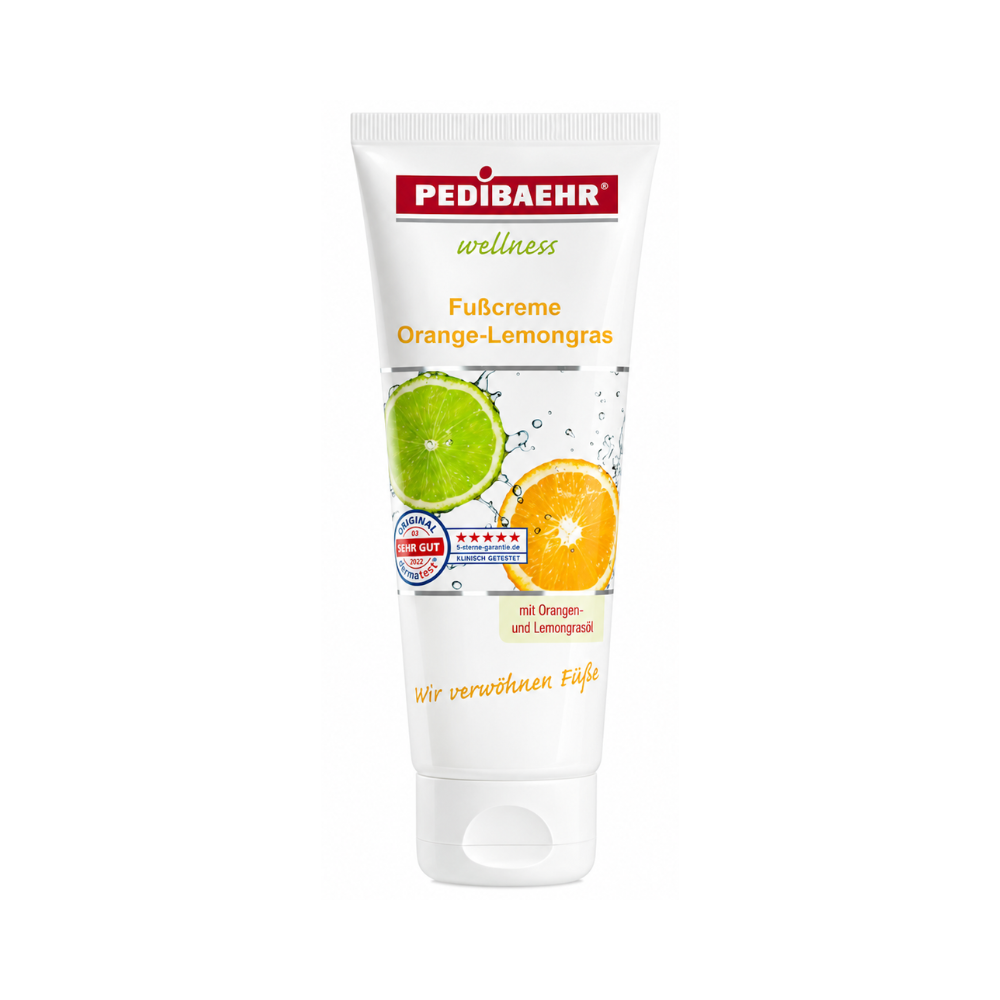 Pedibaehr Fusscreme mit Orange-Lemongras Duft 125ml in der Tube